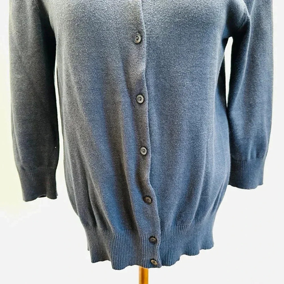 ABOUND Women 3/4 Sleeve Open Front Blue Cardigan Blue Sweater Size Extra Large - Picture 4 of 14